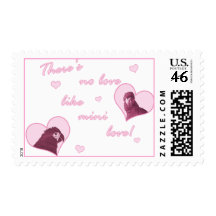 Mini Macaw Love Postage Stamps