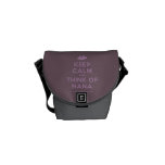 [Two hearts] keep calm and think of nana  Mini Messenger Bags