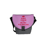[Two hearts] keep calm and be my valentine  Mini Messenger Bags