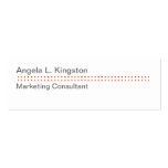 Mini modern micro dot cheery red gray custom business card