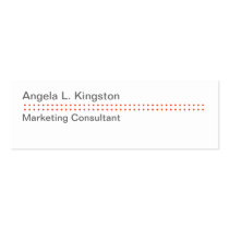 Mini modern micro dot cheery red gray custom business cards