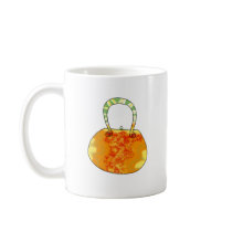 Mini orange handbag mugs