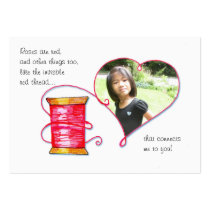 Mini Red Thread Valentine business cards