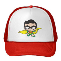 justice leauge, super hero, batman, robin, superman, cyborg, joker, chibi, japanese, toy, dc comics, comic book, Trucker Hat with custom graphic design