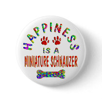 Mini Schnauzer Happiness buttons