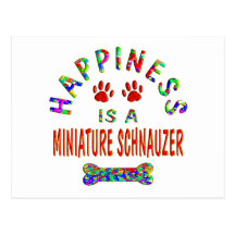 Mini Schnauzer Happiness Postcards