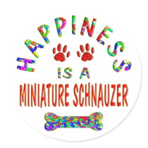 Mini Schnauzer Happiness Stickers