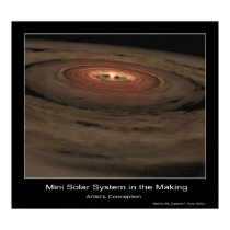 Mini Solar System in the Making – Artist's Concept posters