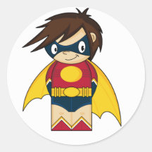 Mini Supergirl Hero Sticker