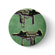 Mini Uzi Sub Machine Gun on Green Pins