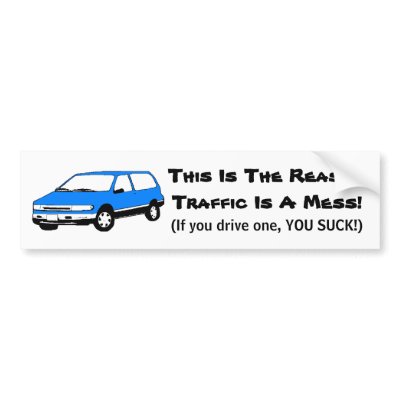 Mini Van Bumper Sticker by calroofer