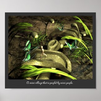 Mini village print
