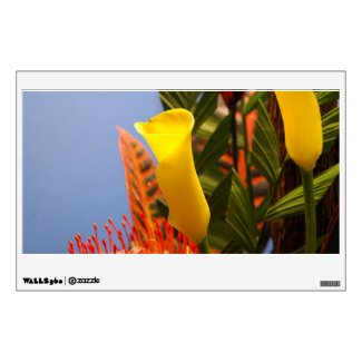 mini yellow calla lilies wall sticker