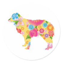 Miniature Australian Shepherd Round Stickers