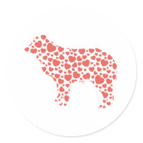 Miniature Australian Shepherd Round Stickers