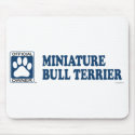 Miniature Bull Terrier Blue mousepads by GenuineDogOwner Miniature Bull Terrier Blue mousepads