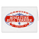 Miniature Bull Terrier cards by GenuineDogOwner Miniature Bull Terrier cards