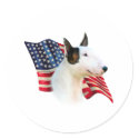 Miniature Bull Terrier Flag stickers