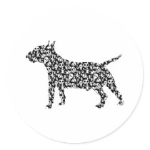 Miniature Bull Terrier Round Stickers