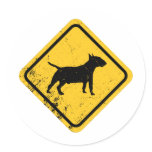 Miniature Bull Terrier Round Sticker
