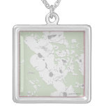 Miniature Digital Artwork - Dogwoods Necklaces