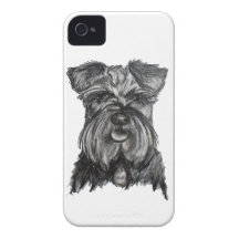 Miniature German Schnauzer Case-Mate iPhone 4 Cases