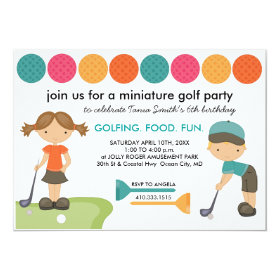 Miniature Golf Birthday Party Invitations for Kids 5