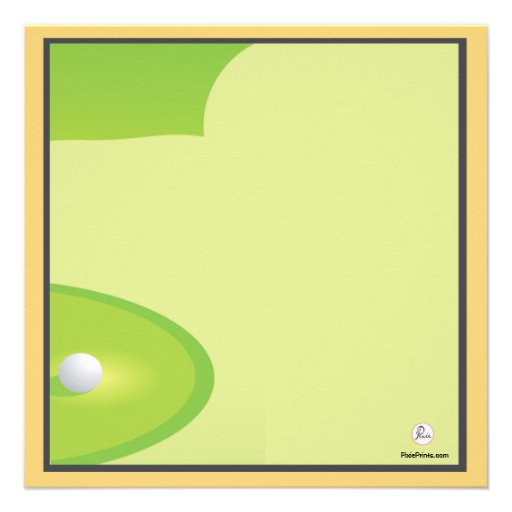Miniature Golf Game Invitation