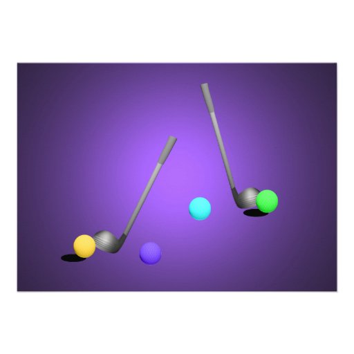 Miniature Golf Party Custom Announcements