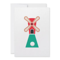 miniature golf windmill invitation