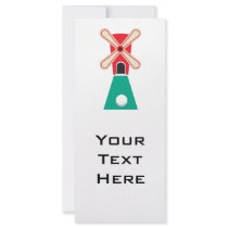 miniature golf windmill custom rack card