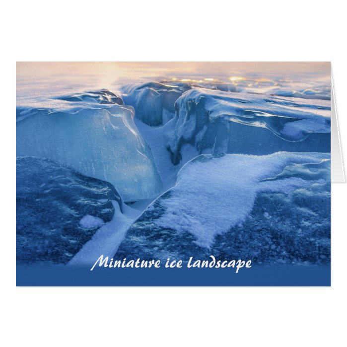 Miniature ice landscape CC0718 Greeting Card