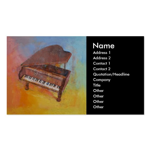 Miniature Piano Business Cards