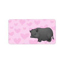 Miniature Pig Love Address Label