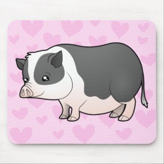 Cartoon Miniature Pig Mousemat