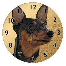 Miniature Pinscher Art Wall Clock