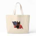 Miniature Pinscher (blk) Flag bags