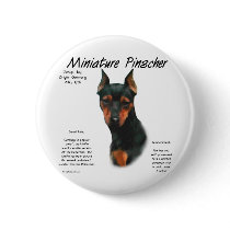 Miniature Pinscher (blk/rust) History Design buttons by GreyWolfCreation Miniature Pinscher (blk/rust) History Design buttons