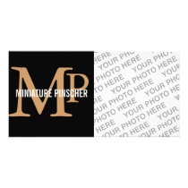 Miniature Pinscher Breed Monogram Picture Card