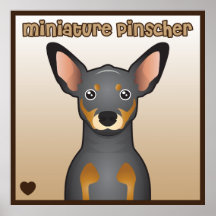 Miniature Pinscher Cartoon Posters