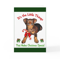 Miniature Pinscher Christmas Gifts Greeting Card