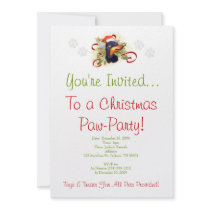 Miniature Pinscher Christmas Invitation