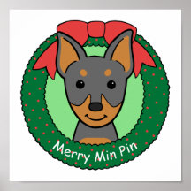 Miniature Pinscher Christmas Print