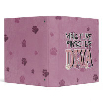 Miniature Pinscher DIVA 3 Ring Binders