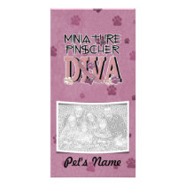 Miniature Pinscher DIVA Picture Card