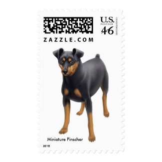 Miniature Pinscher Dog Postage stamp