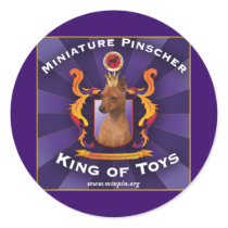 Miniature Pinscher, King of Toys Sticker