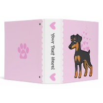 Miniature Pinscher / Manchester Terrier Love Vinyl Binder