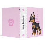 Miniature Pinscher / Manchester Terrier Love 3 Ring Binders