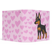 Miniature Pinscher / Manchester Terrier Love Vinyl Binders